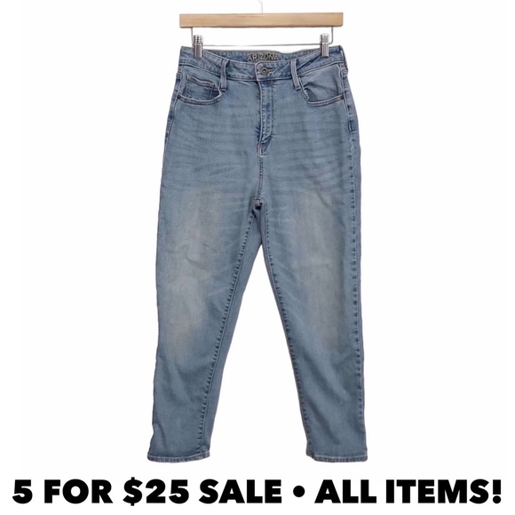 Arizona High Rise Light Wash Jeans - Picture 1 of 12
